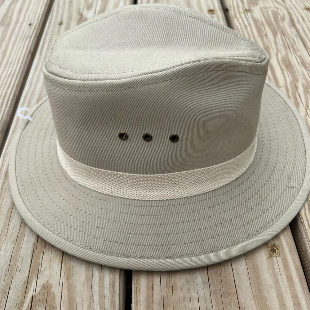 VINTAGE - Panama Jack Canvas Hat - Size Medium - Color‎ Tan/Khaki NEVER WORN